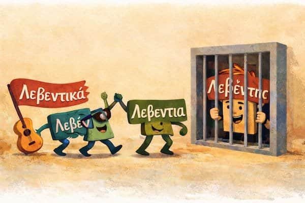When Λεβέντης (Levéntis) Becomes a Vocabulary